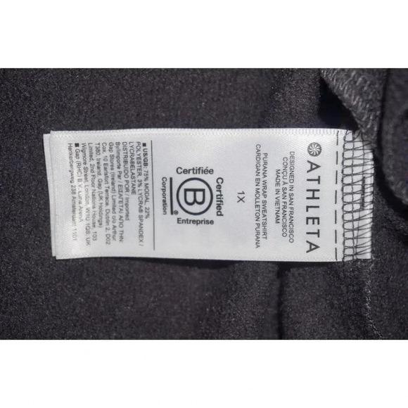 ATHLETA WOMEN'S CHARCOAL GRAY PURANA WRAP HOODIE SWEATSHIRT SWEATER Sz 1X - Picture 13 of 16